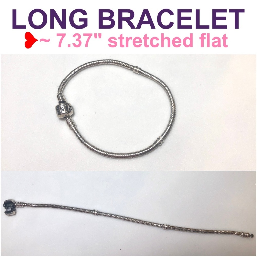 Pandora Sterling Silver Chain Link Clasp Bracelets - Picture 7 of 8